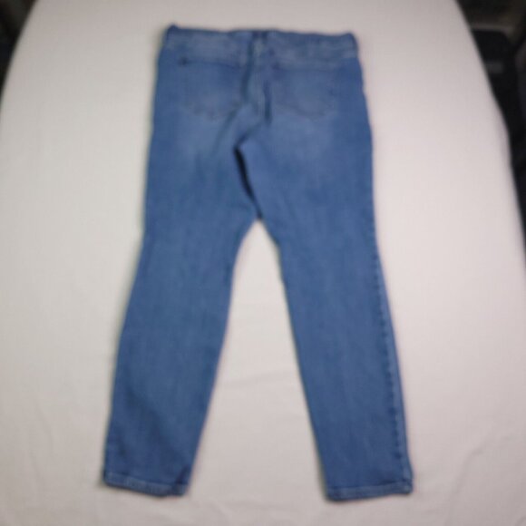 Old Navy Womens Rockstar Super Skinny Jeans 16 Medium Wash MId Rise Distressed - Picture 3 of 9